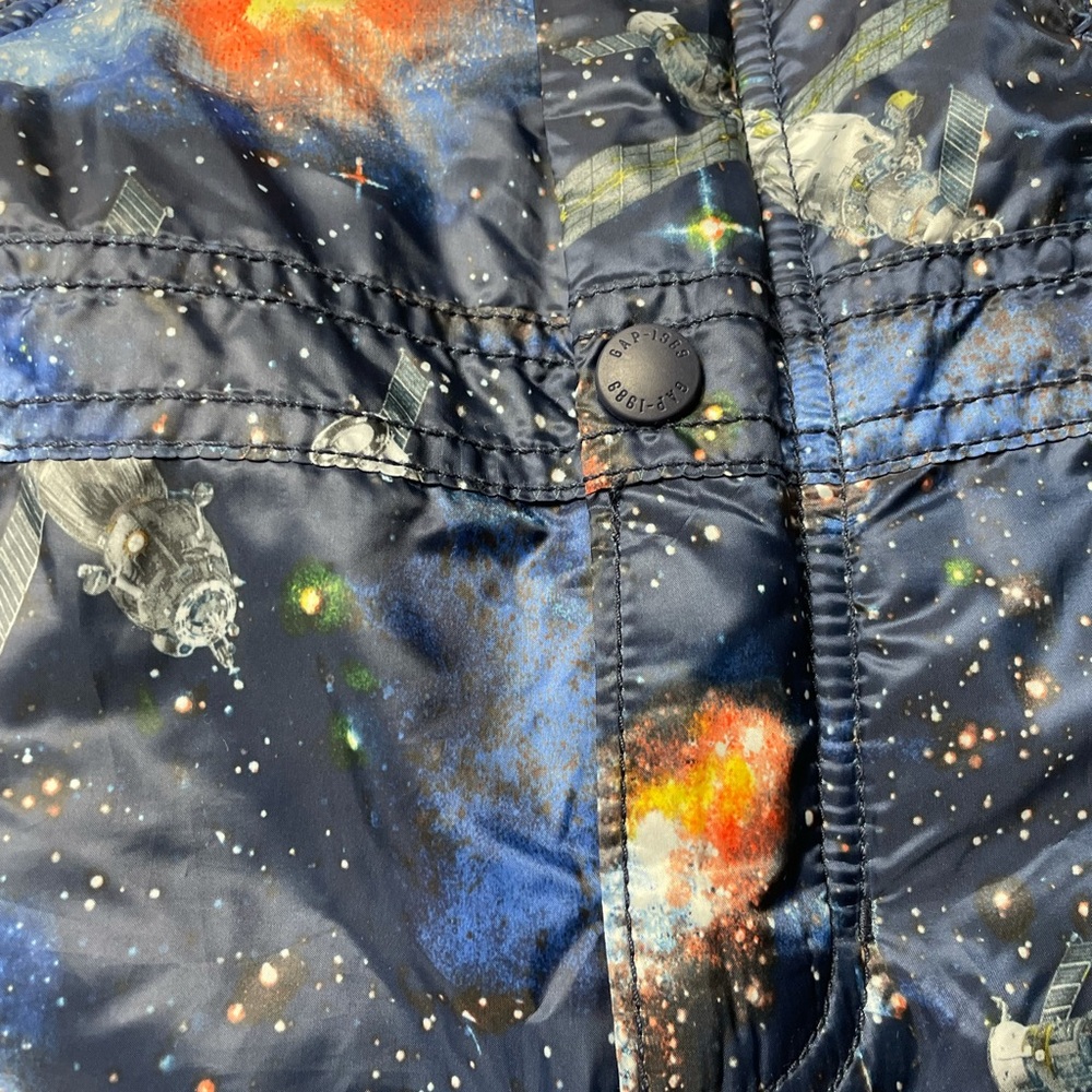 Baby Gap Astronaut Space Galaxy Navy Blue Black Overall Snowpants - Picture 8 of 8
